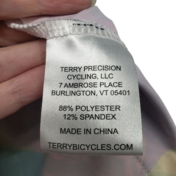 Terry Cycling Long Sleeve Athletic Shirt Front Zip Womens M Eiffel Tower Print - Picture 6 of 12